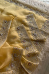 Light Yellow Kora Organza Saree 5750 07