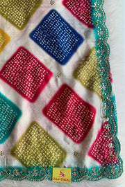 Multicolor Russian Silk Saree Border 5755 04