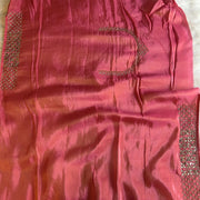 Shaded Border Saree with Mirror Work 5077-06