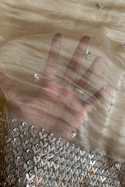 Embellished Butter Organza Saree 5847 01