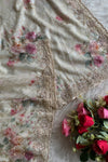 Designer Ivory Sequin Pure Georgette Saree 5758 10 (PRE ORDER)