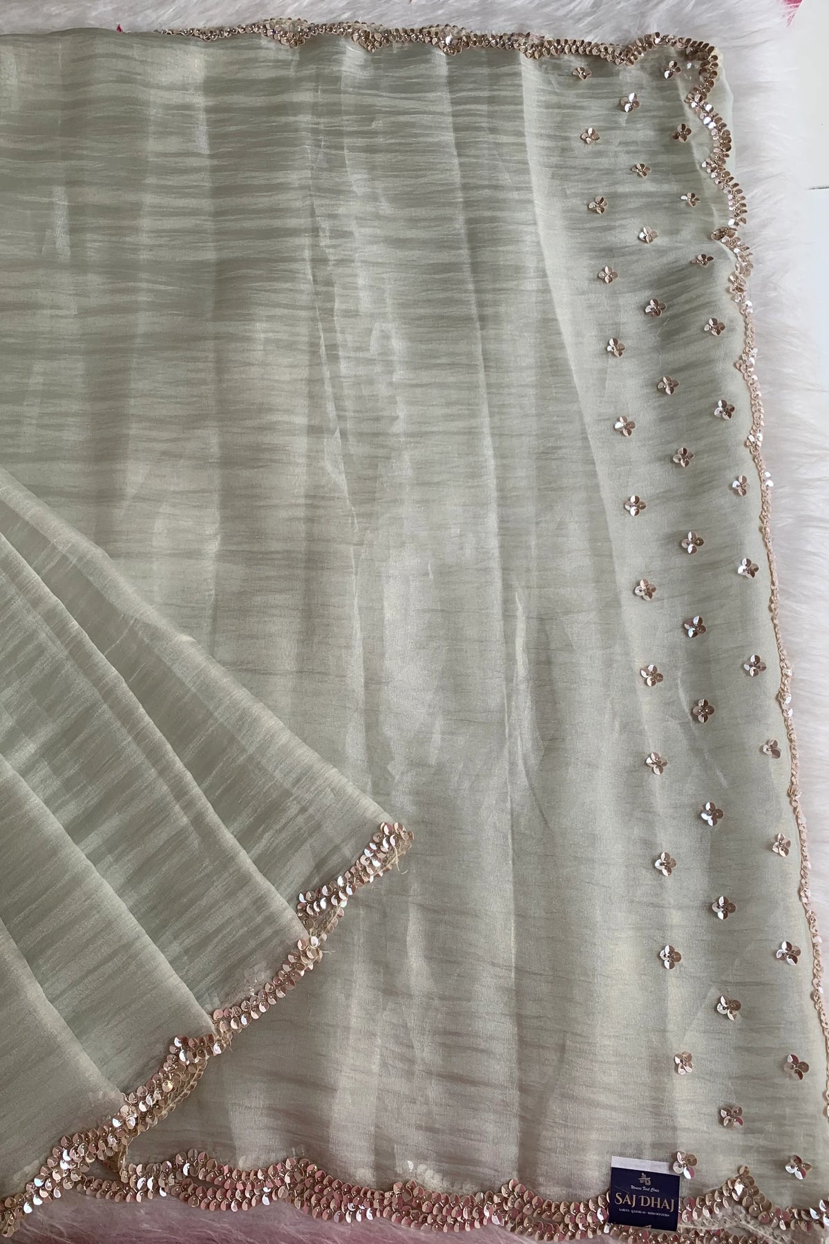 Ivory Crush Saree 5851 03