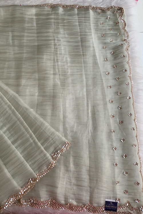 Ivory Crush Saree 5851 03