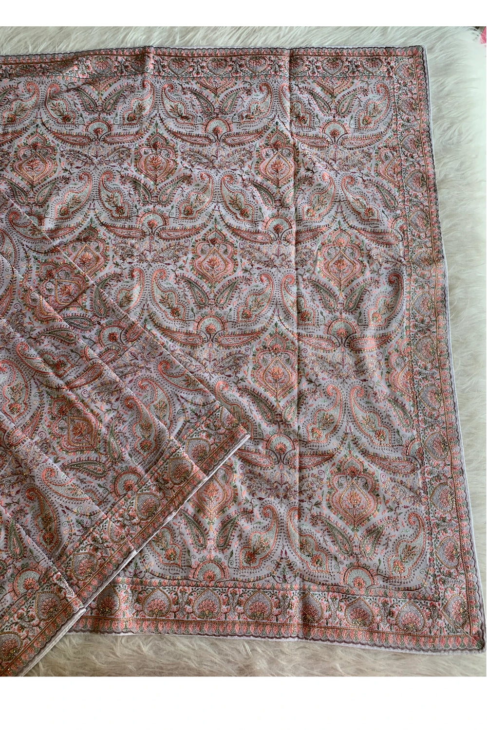 Ivory Chikankari Saree 5758 05
