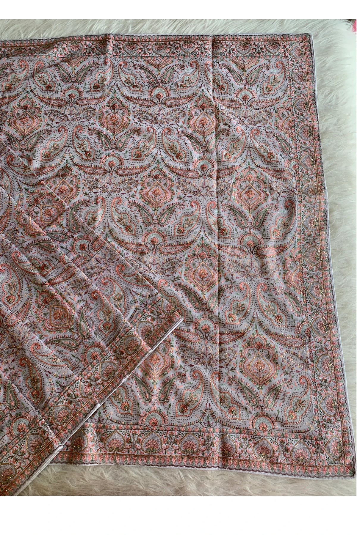 Ivory Chikankari Saree 5758 05