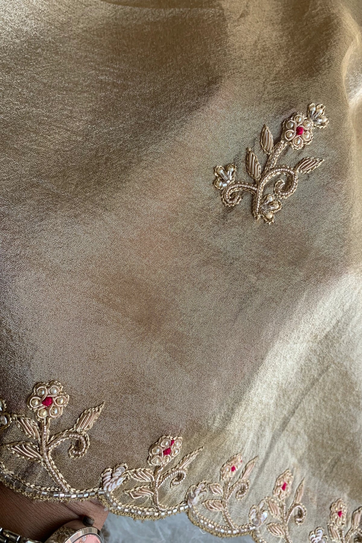Golden Kanchi Tissue Saree 5640 07