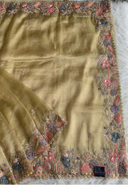 Appliue Tissue Organza Saree 5786 12