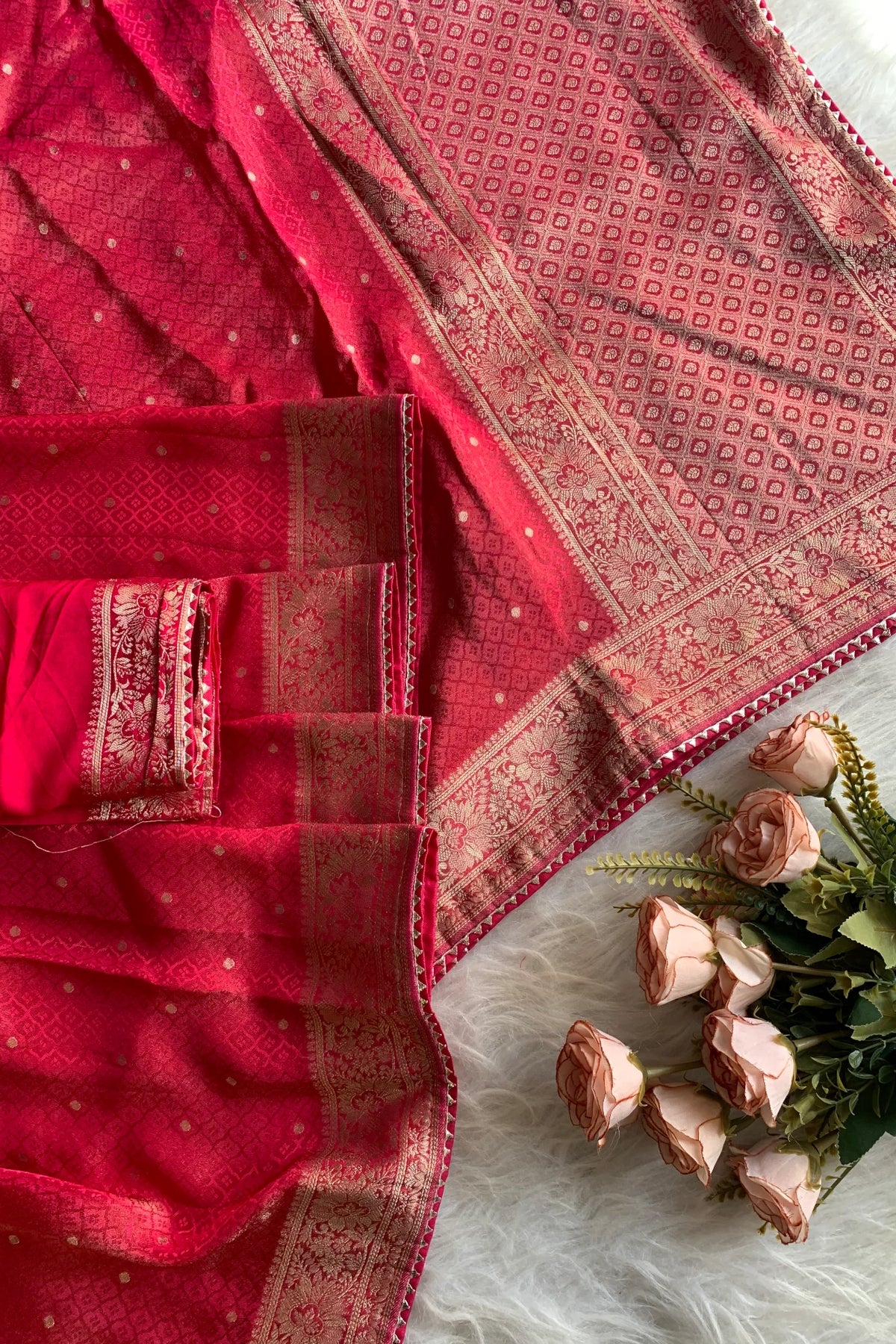 Red Banarasi Saree 5763 07