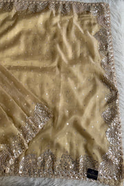 Beige Organza Sequin Saree 5798 05 (PRE ORDER)