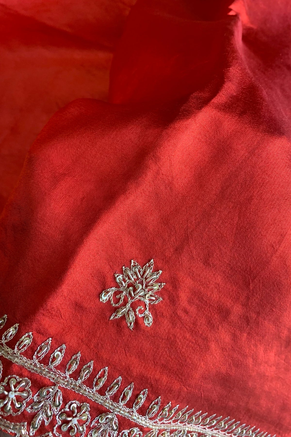Orange Tussar Silk Saree 5853 04