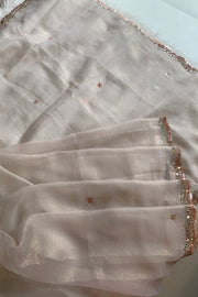 White Crush Organza Saree 5851 02