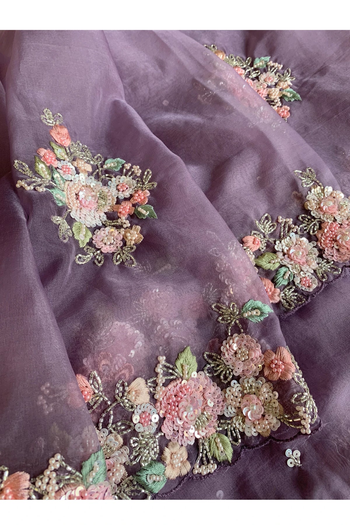 Purple Lilac Tissue Saree 5817 03