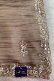 Beige Crush Saree 5850 07