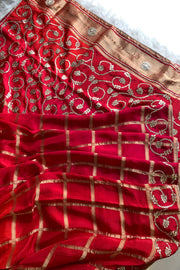 Shaded Gota Patti Gharchola Saree 5675 04