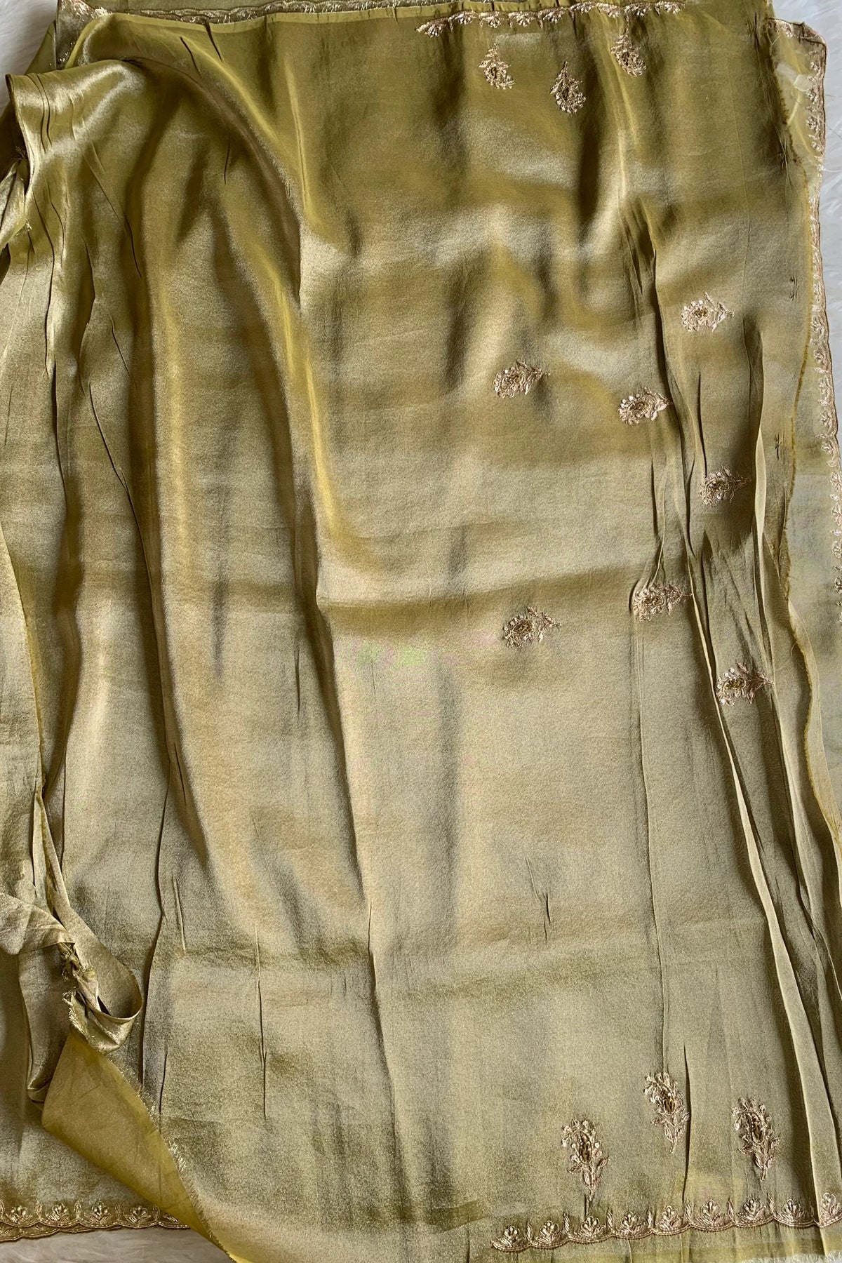 Green Tissue Saree 5640 05