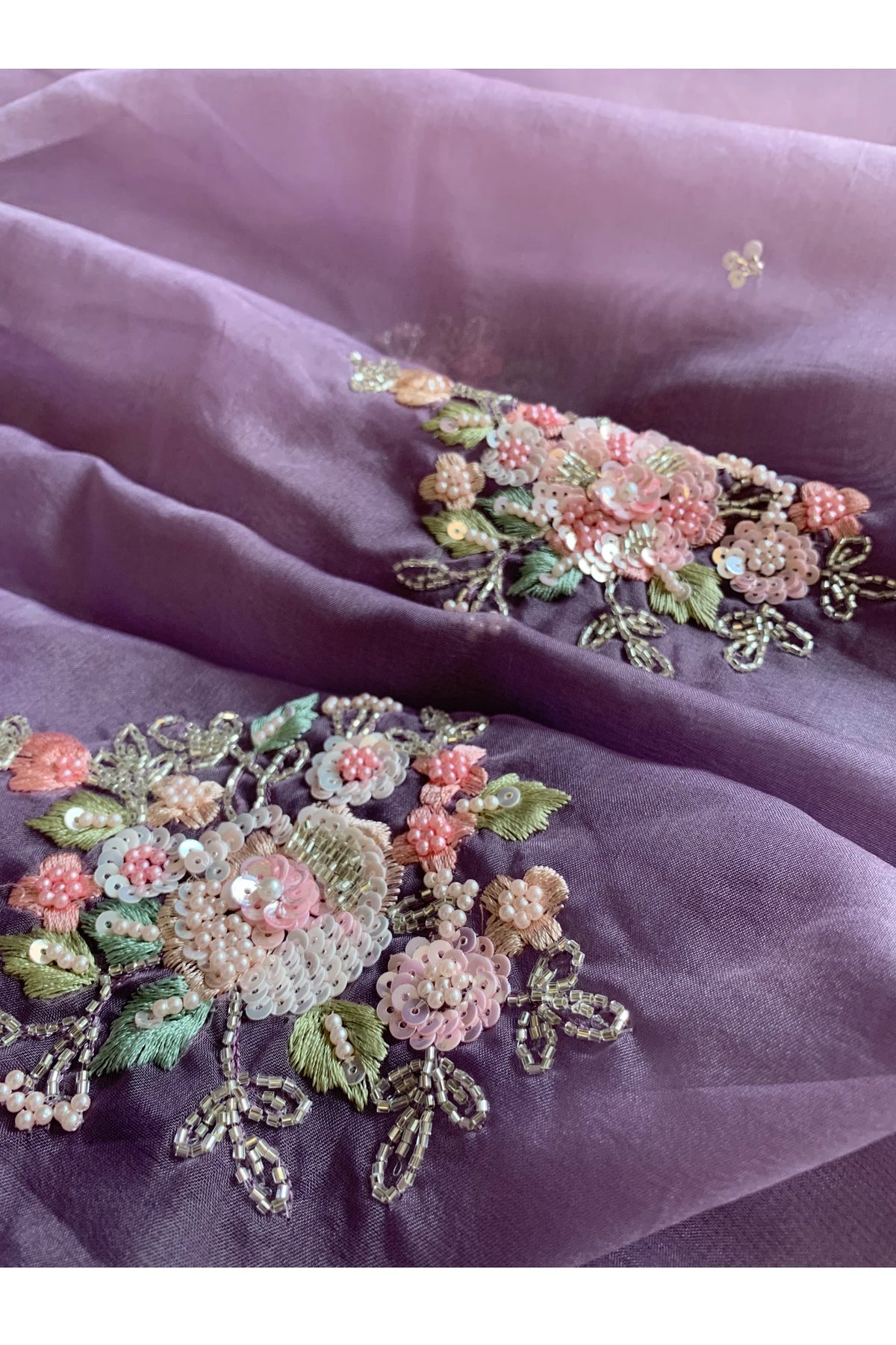 Purple Lilac Tissue Saree 5817 03