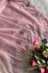 Baby Pink Habutai Silk Saree 5786 07