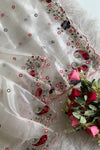 White Glass Tissue Saree 5786 10