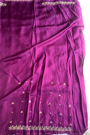 Purple Embellished Russian Silk Saree 5654 02