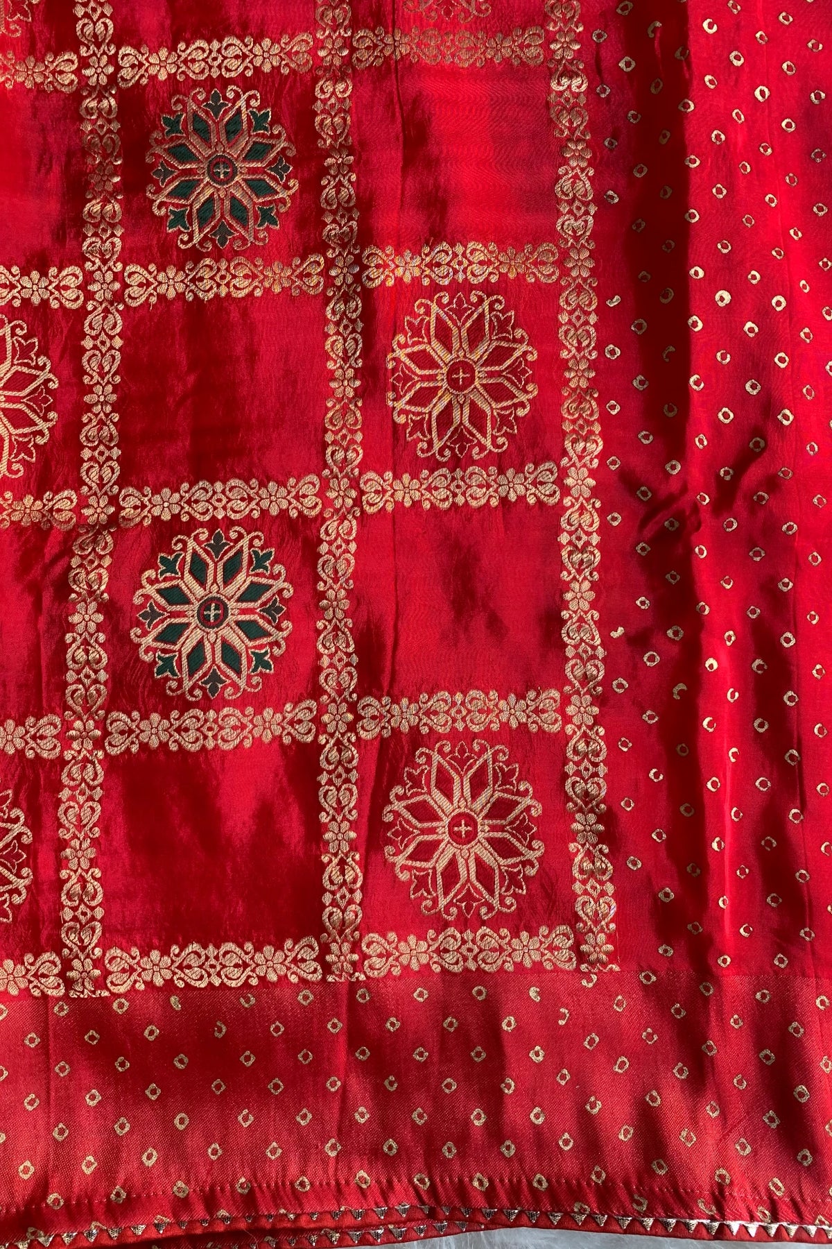Red Gharchola Banarasi Saree 5763 10
