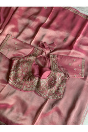 Pastel Pink Tissue Silk Saree 5525 07