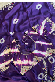 Habutai Silk Saree Tie Dye Design 5650 09