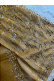 Mustard Yellow Kanchi Tissue Saree 5792 02