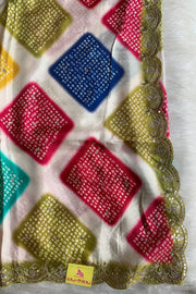 Multicolor Russian Silk Saree Border 5755 04
