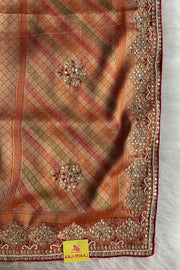 Pink Embellished Banarasi Saree 4836 13