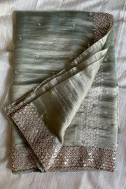 Embellished Butter Organza Saree 5847 01