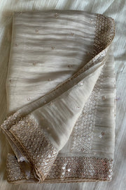 Embellished Butter Organza Saree 5847 01