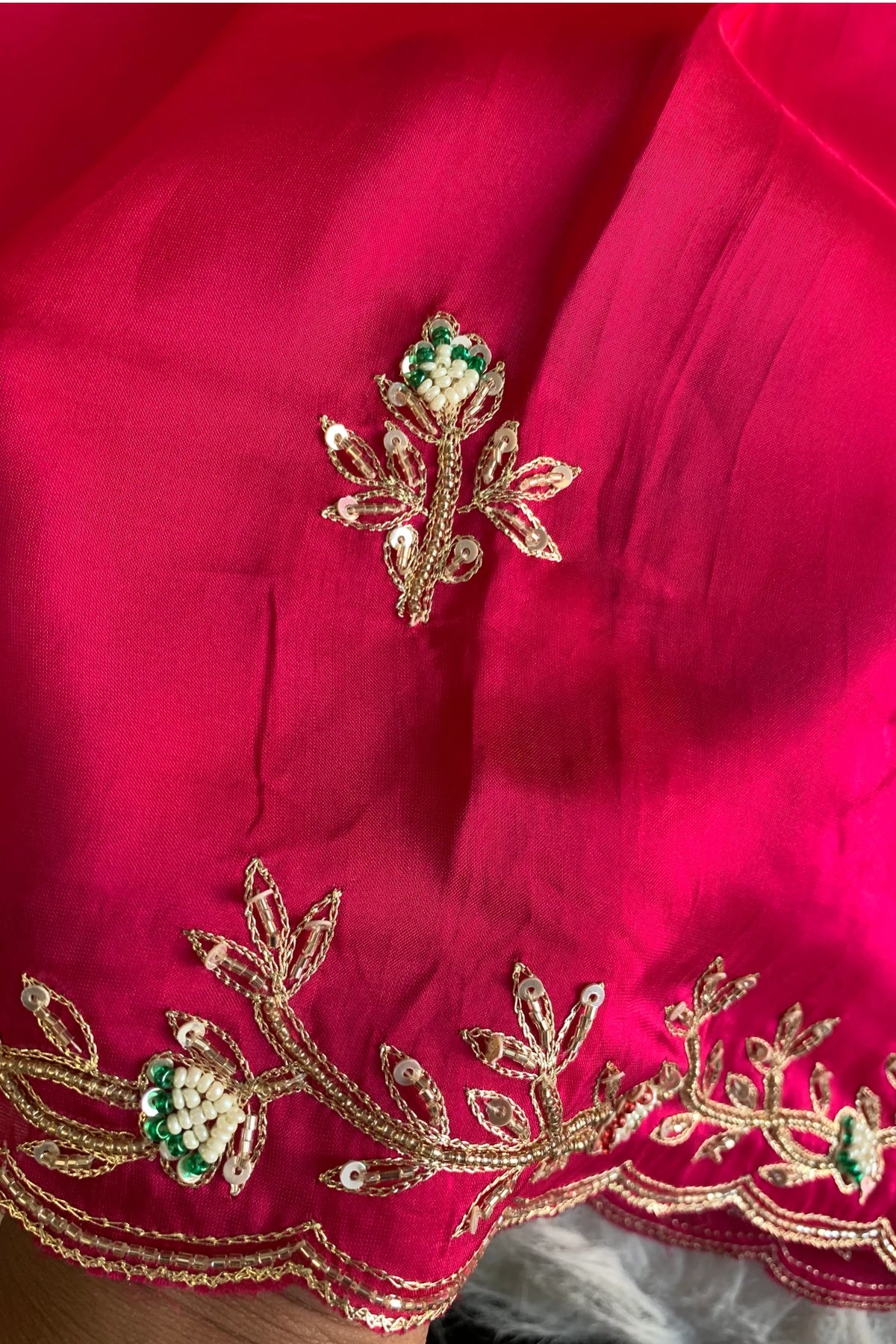 Pink Aari Thari Habutai Silk Saree 5651 21