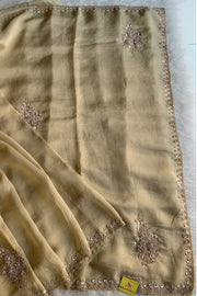 Butter Color Embellished Organza Saree 5755 15