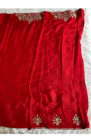 Red Russian Silk Saree 5673 11