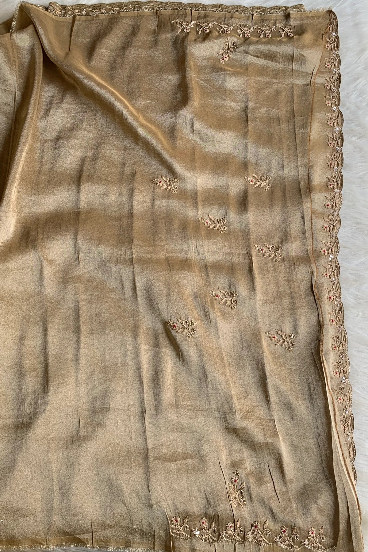 Golden Kanchi Tissue Saree 5640 07