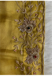 Mustard Kanchi Tissue Saree 5764 15
