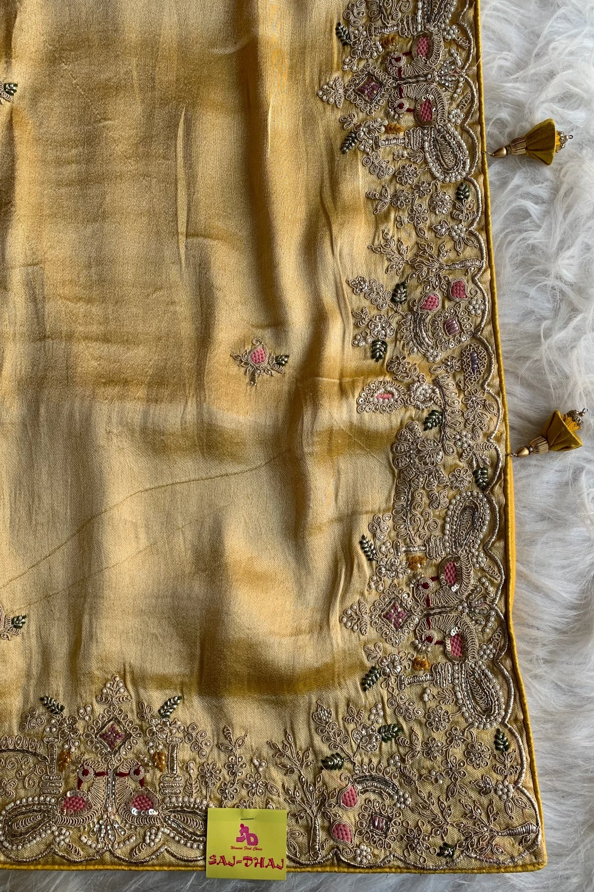 Yellow Kanchipuram Tissue Saree 5719 02