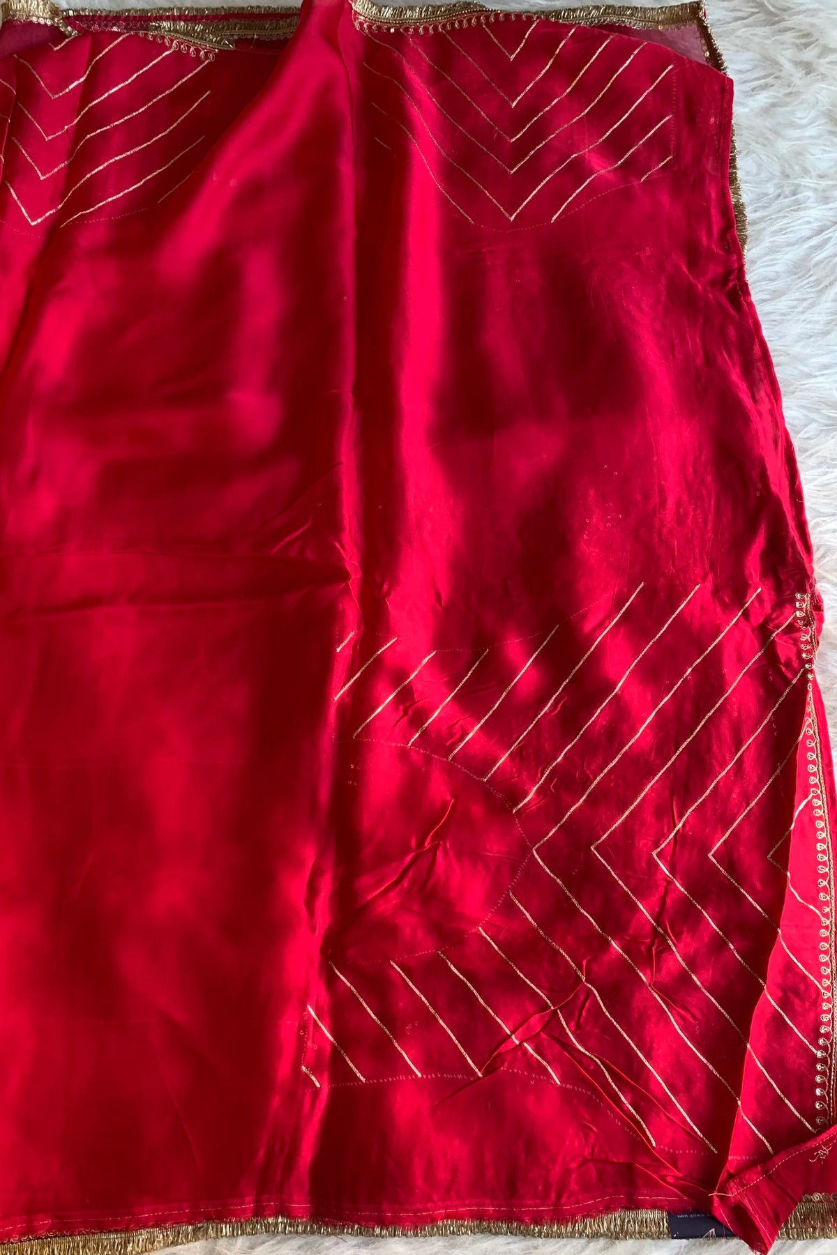 Rani Pink Aari Organza Saree 5851 07