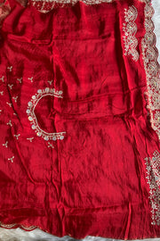 Red Gharchola Gota Patti Saree 5700 16