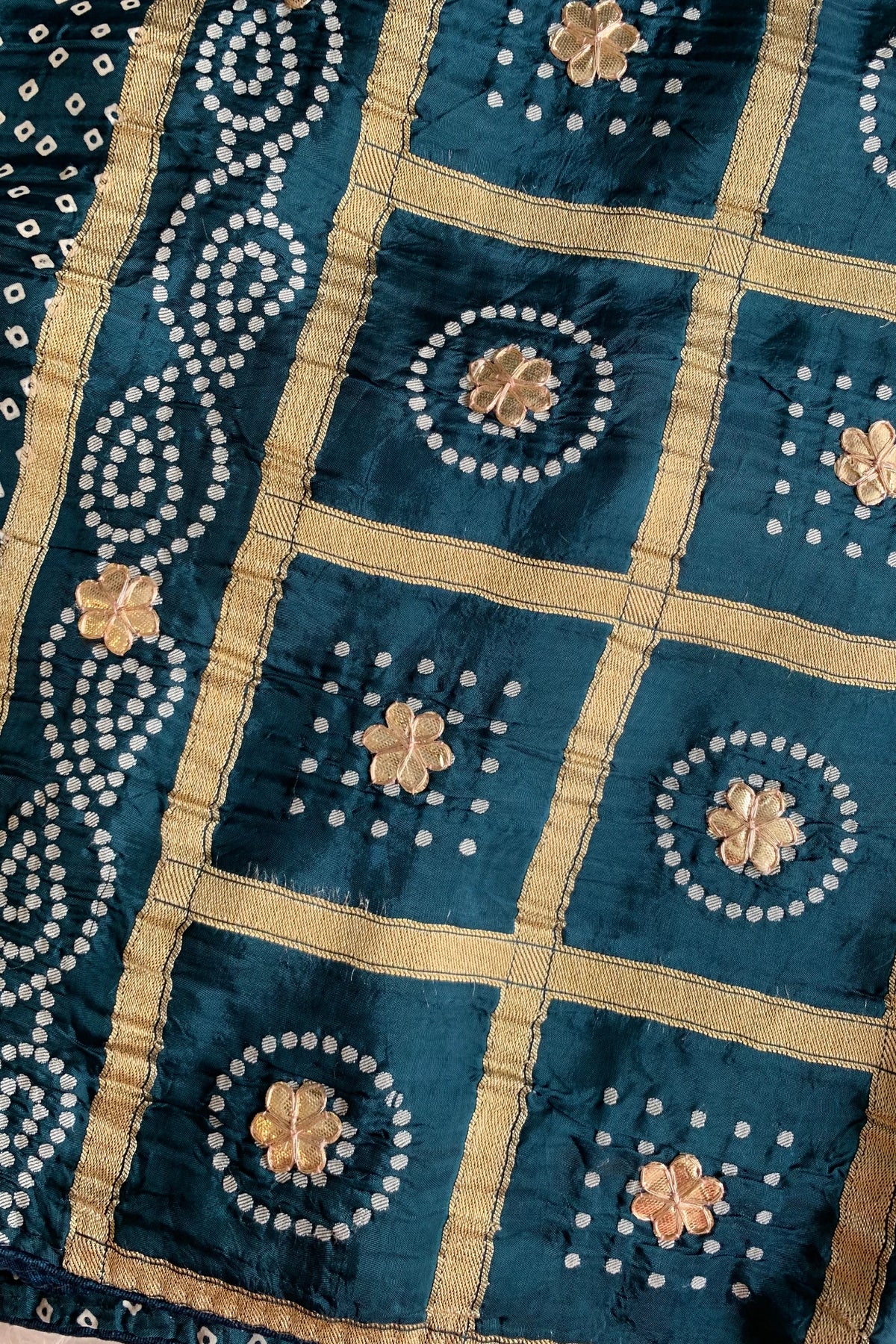 Peacock Blue Russian Silk Saree 5438 01