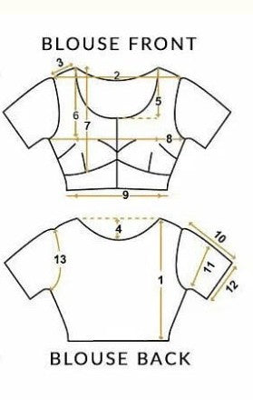 Sajdhaj blouse front and back measurement guide