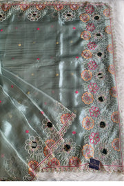 Tissue Organza Saree 5786 09