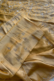 Mustard Yellow Kanchi Tissue Saree 5792 02