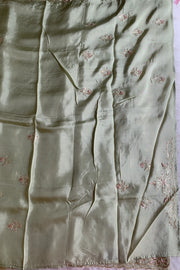 Pista Green Embellished Organza Saree 5843 02
