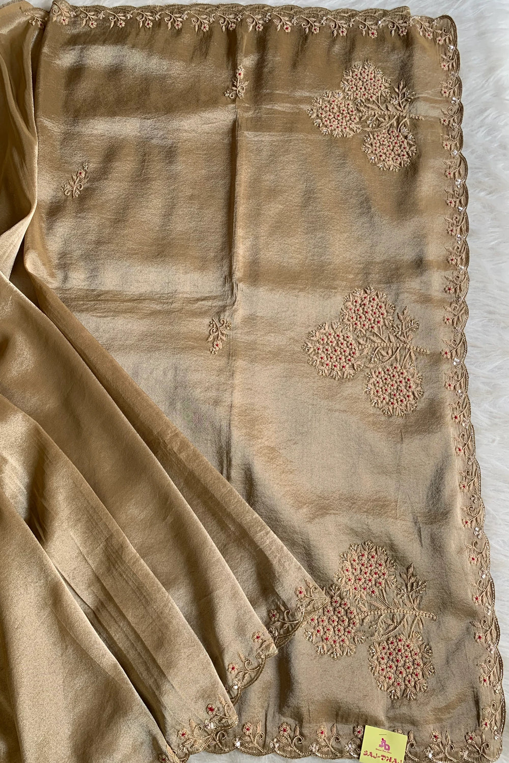 Golden Kanchi Tissue Saree 5640 07