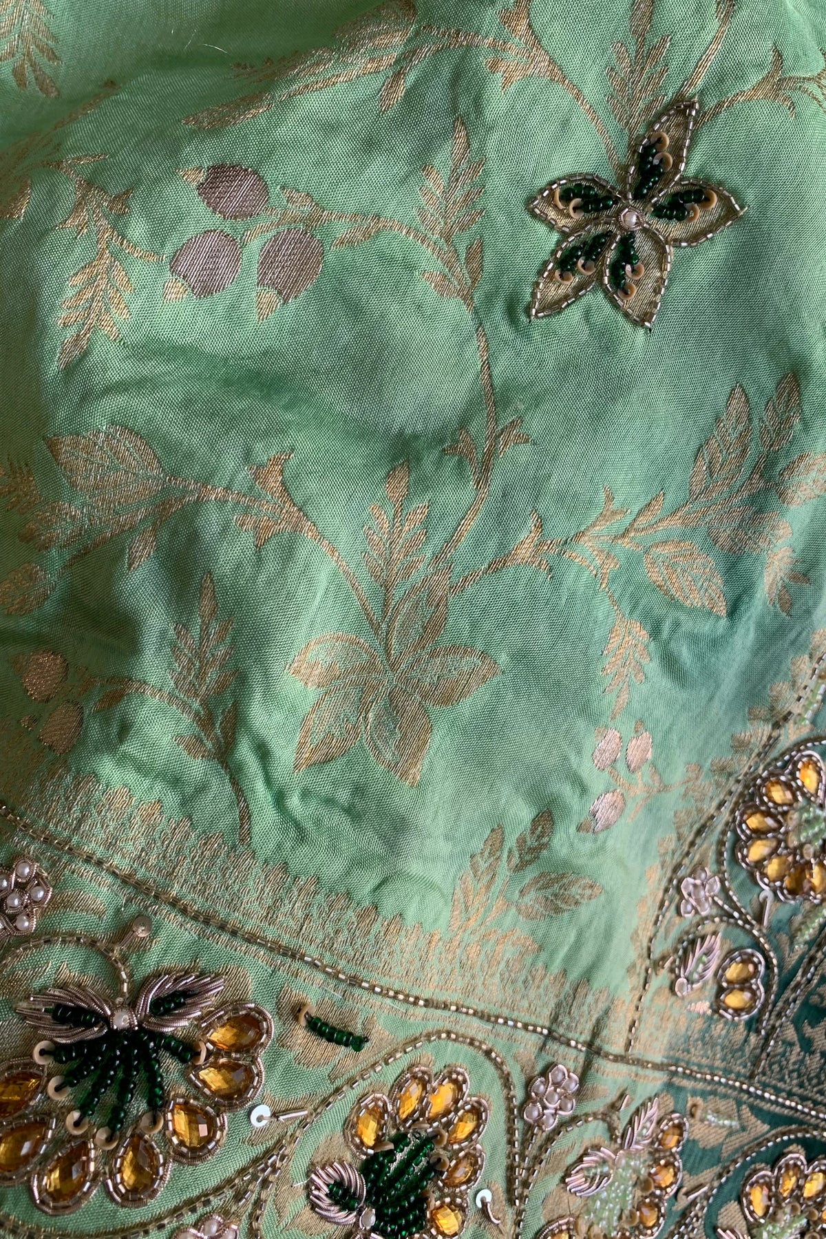 Green Banarasi Saree 3023 04