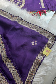 Jayanti Reddy Purple Russian Silk Saree 5650 15 (PRE ORDER)