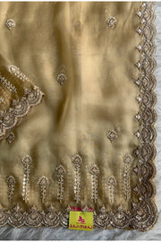 Beige Organza Saree 5687 20