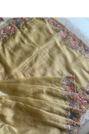 Appliue Tissue Organza Saree 5786 12