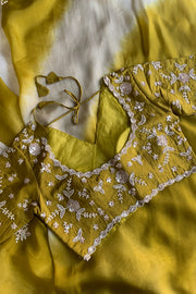 Ombre Shaded Embellished Organza Saree 5650 07